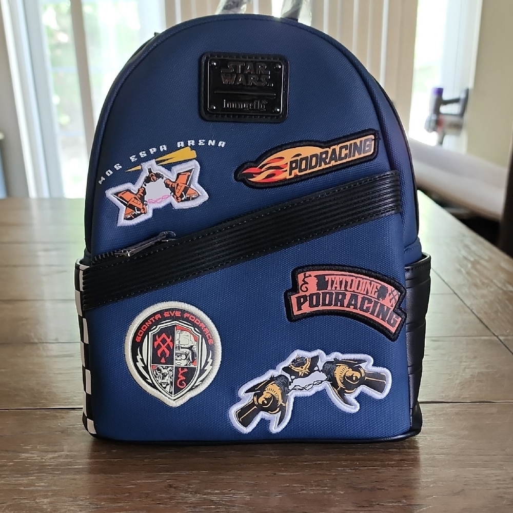 Loungefly Star Wars Blue Backpack with Patches